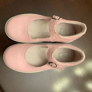 Size 11 pink suede ugg Mary Janes with rubber sole